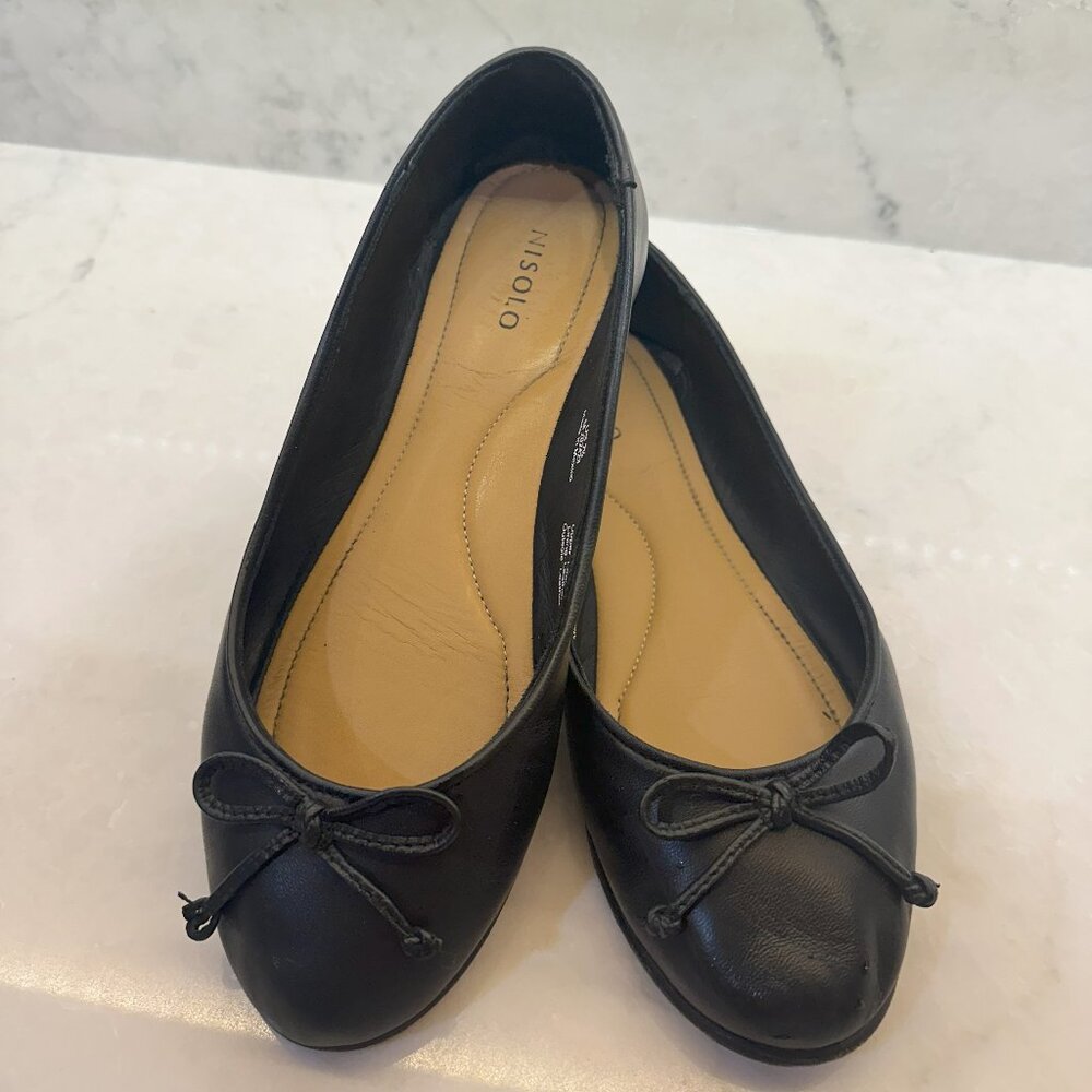 Nisolo, Bea Go-To Ballet Flat, Black, Size 7.5